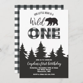 Convites Xadrez de Búfalos de Um Urso Selvagem Primeiro Con