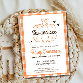 Convites Xadrez Laranja Bege Bombom de Outono Encontro e Cu