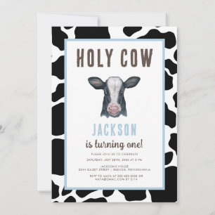 Convites Xadrez Santa Vaca Eu sou um menino Aniversário