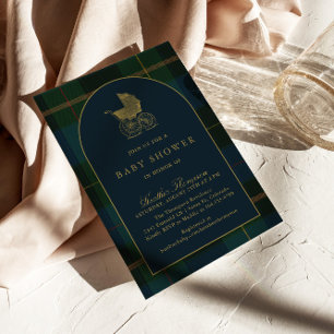 Convites Xadrez Verde Clássico Polo Escuro