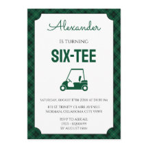 Xadrez Verde e Preto de Golfe Aniversário de 60 an