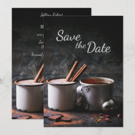 Convites Xícara Rústica de Chá e Chocolate Quente Salve a D