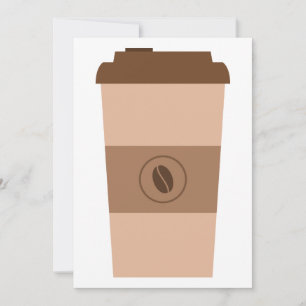 Convites Xícara Simples de Grão de Café