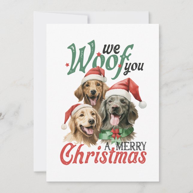 Convites Xmas Gift Woof Felry Natal (Frente)