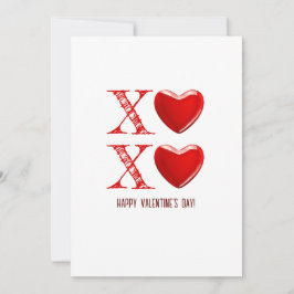 Convites Xoxo Feliz Dia dos Namorados com coração doce de d