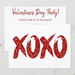 Convites XOXO - Lente Vermelha   Glam BrushAVE Hug e Kisses