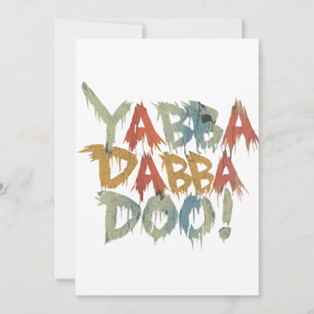 Convites Yabba dabba doo! (Frente)