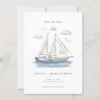 Yacht de Navegação por Aquarela Elegante Salve a D