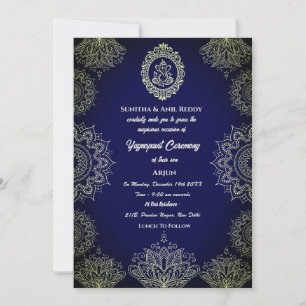 Convites Yagnopavit Upanayanam Hindu Thread Janeu Ceremonia