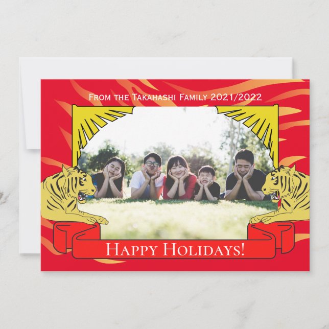 Convites Year of the Tiger New Year Card (Frente)
