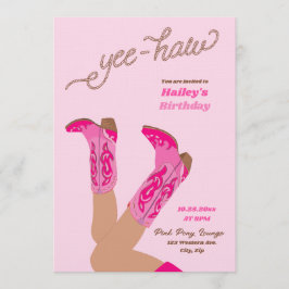 Convites Yee-Haw Cowgirl Birthday