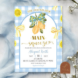 Convites Yellow Bow Lemon Bridal Shower Invitation