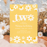 Yellow Daisy Boho Segundo Aniversário