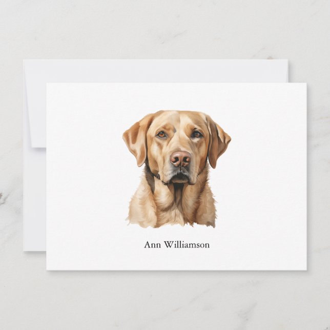 Convites Yellow Labrador Retriever Note Card (Frente)