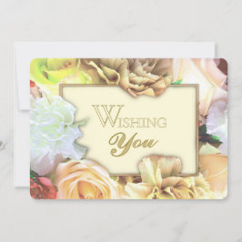 Convites Yellow Rose Secret Gardens Birthday Card