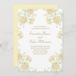 Convites Yellow Rose Wedding