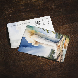 Convites Yellowstone National Park Antiga Carta Postal Fiel