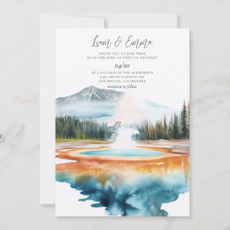 Convites YELLOWSTONE NATIONAL PARK Wedding Invitation