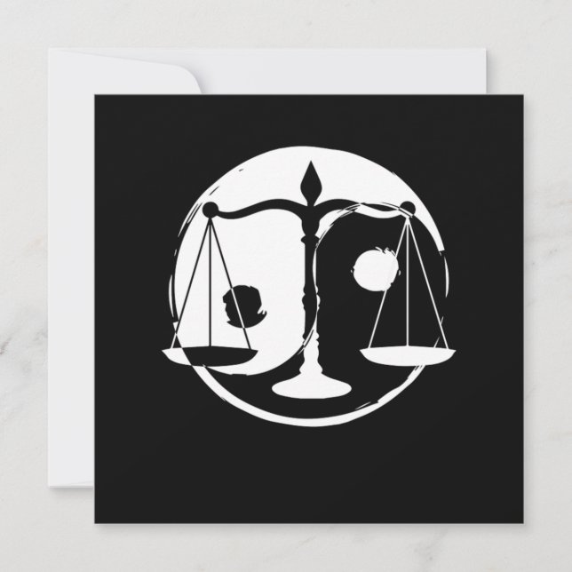 Convites Yin Yang Harmony Lawyer Libra Zodiac Sinal Zen Gif (Frente)