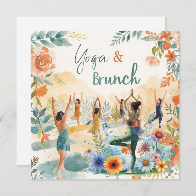 Convites Yoga e Brunch (Frente/Verso)