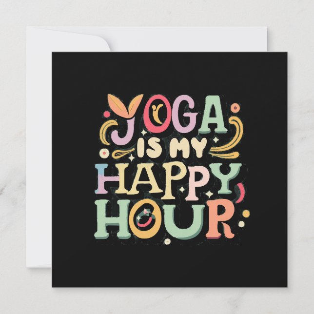 Convites Yoga É Minha Hora Feliz (Frente)