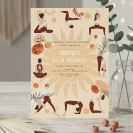 Convites Yoga festa de aniversário