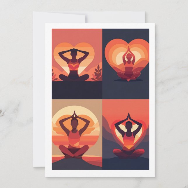 Convites yoga love (Frente)