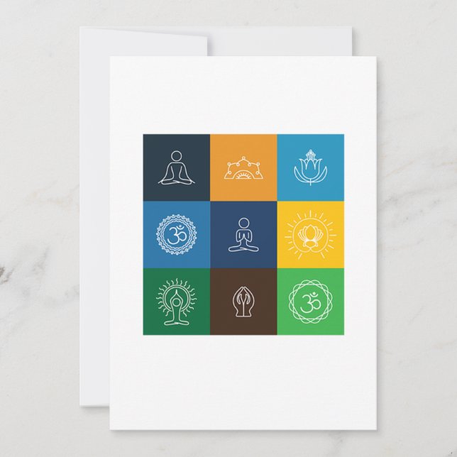 Convites Yoga Pop Art Zen Meditação Asana Budismo Yogi Gi (Frente)