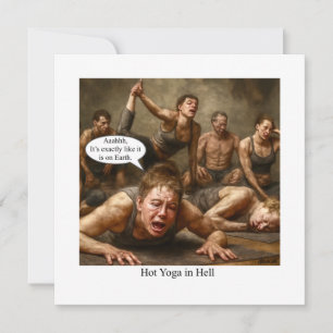 Convites Yoga quente no inferno.