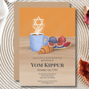 Convites Yom Kippur Quebra-Jejum: Café, Romãs