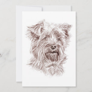 Convites Yorkshire Terrier Drawing