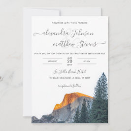 Convites Yosemite Half Dome Wedding