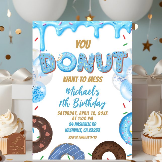 Convites You Donut want to miss this birthday Invitation (Criador carregado)