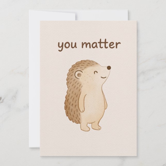 Convites You Matter Hedgehog Card (Frente)