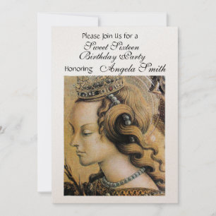 Convites YOUNG PRINCESS SWEET 16 PARTIDOS Champanhe Branco