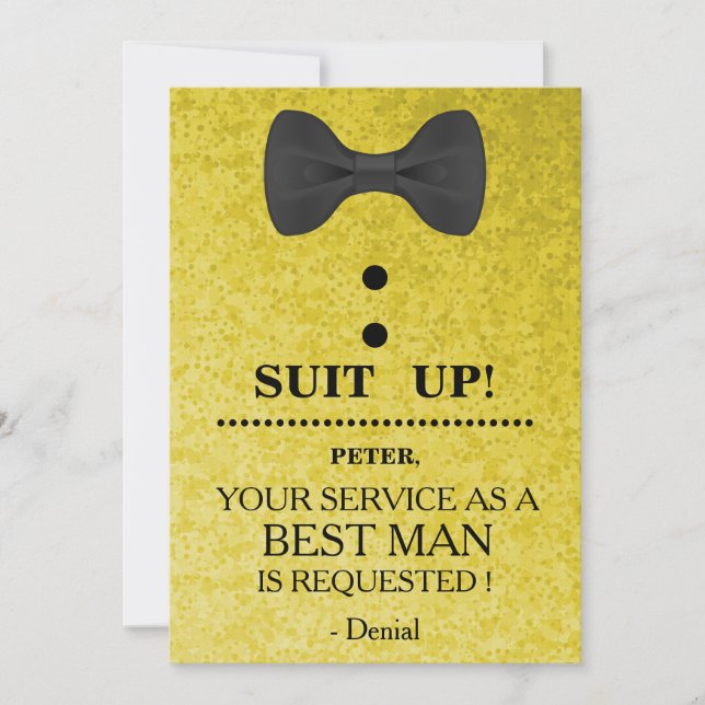 Convites Your Service as a Best man Request Invitation (Frente)