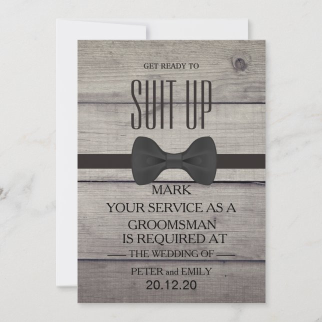 Convites Your Service as a Groomsman Invitation (Frente)