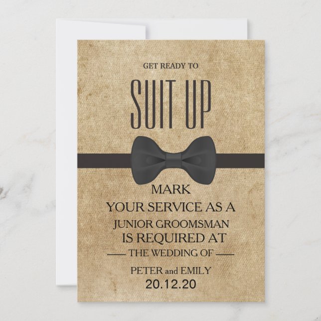 Convites Your Service as a Groomsman Invitation (Frente)