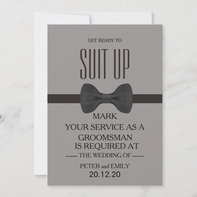 Convites Your Service as a Groomsman Invitation (Frente)