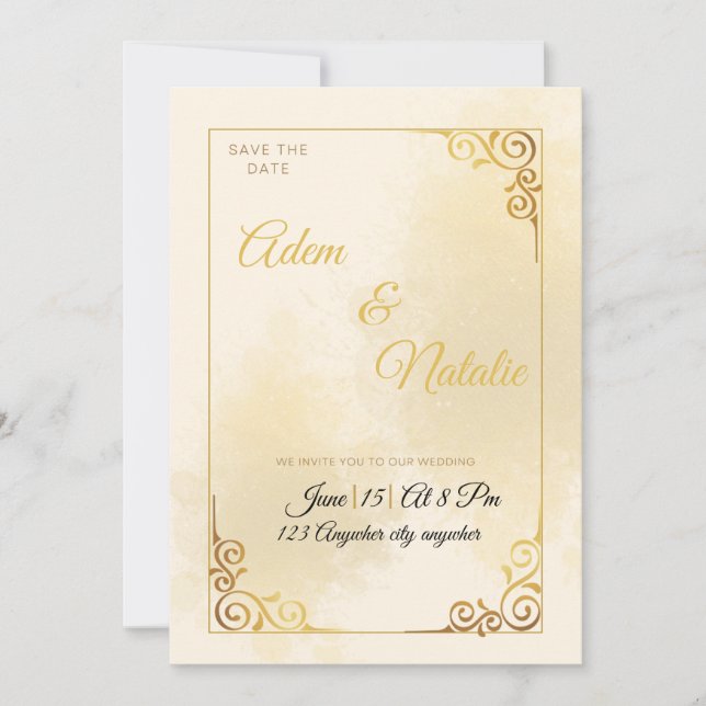 Convites Your wedding's card (Frente)
