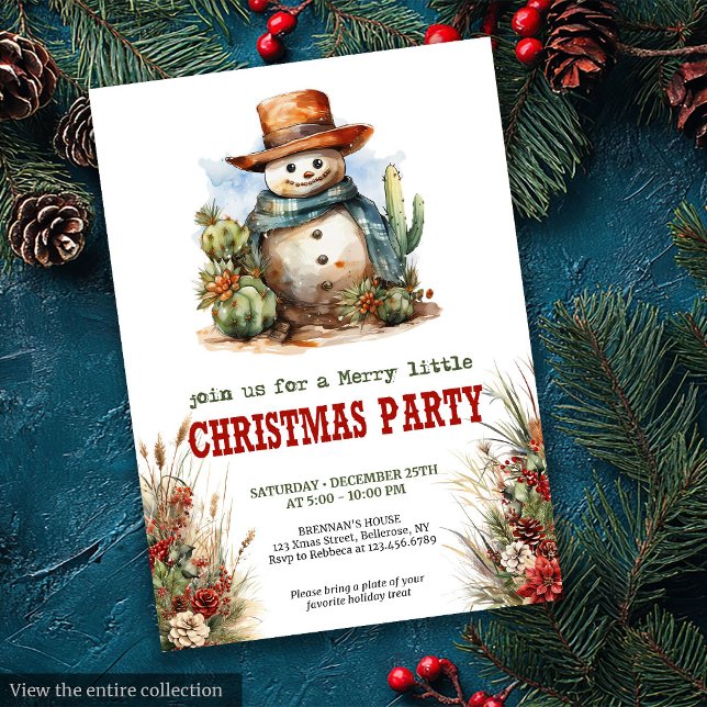 Convites Yuletide Yeehaw Christmas party editable invites (Yuletide Yeehaw Christmas party editable invitation

)