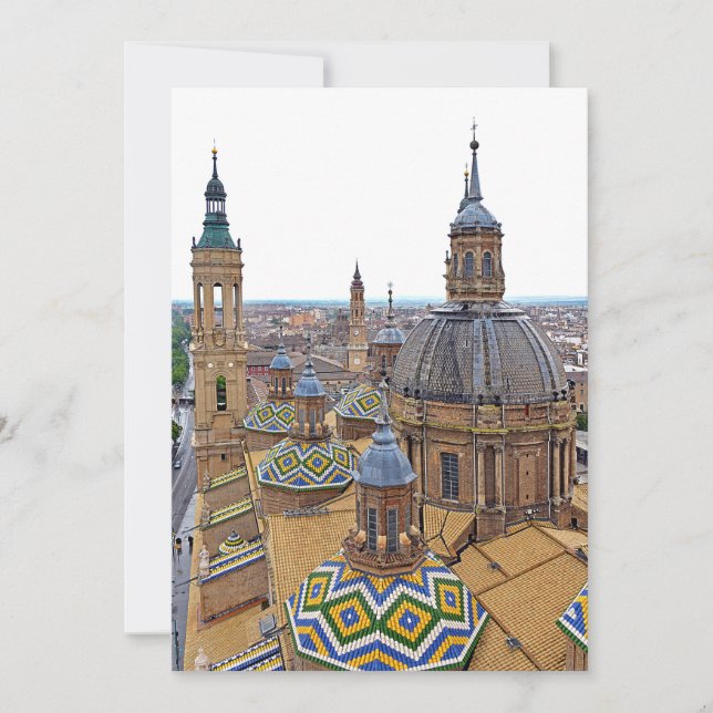 Convites Zaragoza. A Catedral de Nossa Senhora do Pilar. (Frente)