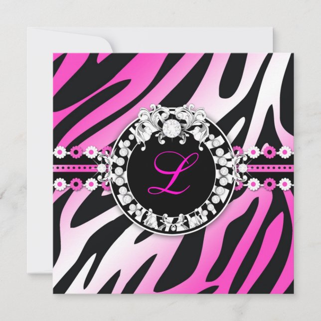 Convites zebra 311-Sweet floral (Frente)