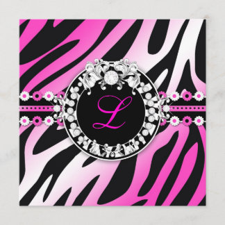 Convites zebra 311-Sweet floral