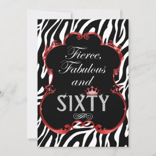 Convites Zebra 60 e Fabuloso aniversário
