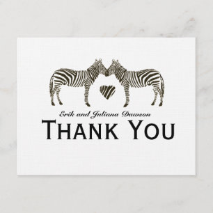 Convites Zebra Love Personalizado Obrigado Nota