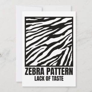 Convites Zebra Patterno Mau Sabor Vítima