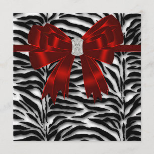 Convites Zebra Preto Vermelho para Todas as Ocasiões