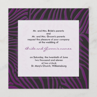 Convites Zebra Trendy - Roxo