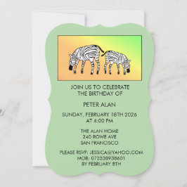 Convites Zebras Quenianos, Aniversário